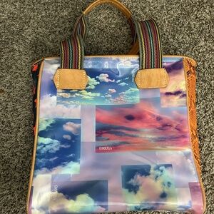 beautiful sky colored consuela shoulder bag